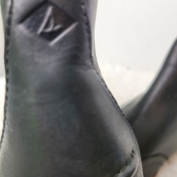 Sperry Fairpoint Leather Chelsea Boot Size 11 Black Leather Brogue Ankle Shoes G - Picture 6 of 9